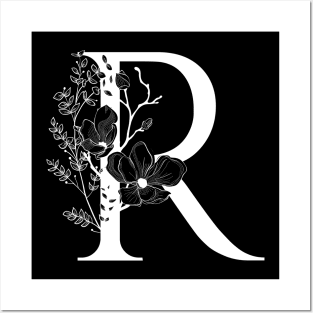 Letter R Monogram - Floral Initial Posters and Art